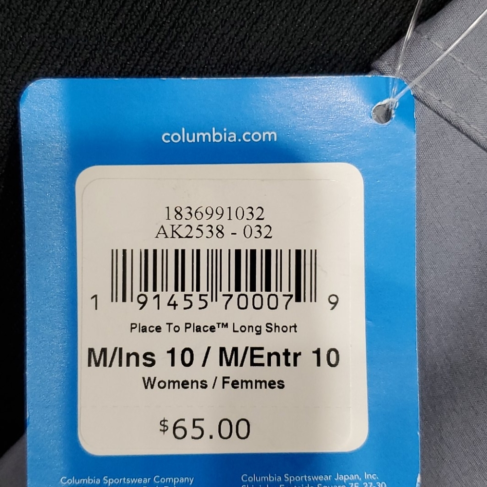 🆕️ Columbia Place to Place Long Shorts Light Blue/Gray ~ NEW - Picture 4 of 7